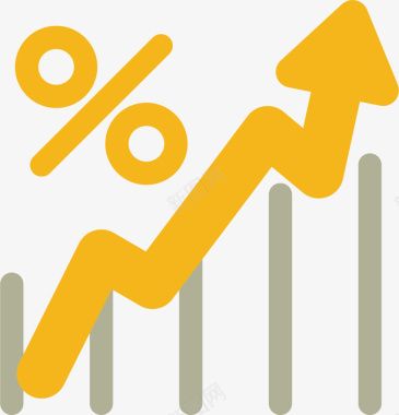 彩色四叔折线金融商务图标图标