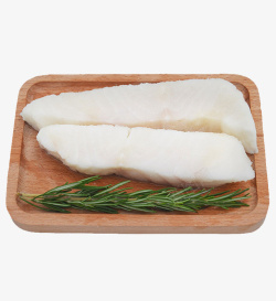 银鳕鱼肉鳕鱼块日式美食海鲜实物素材