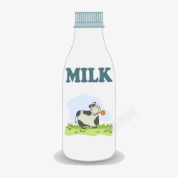 可爱牛奶瓶素材