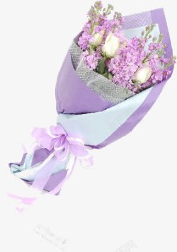 紫色鲜花花束素材