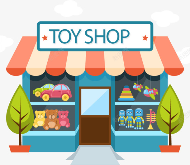 儿童玩具卡通商店png免抠素材_88icon https://88icon.com 儿童玩具 卡通商店 玩具商店 玩具小店 玩具小熊 玩具车