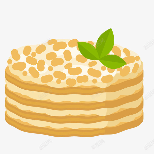黄色的千层蛋糕矢量图ai免抠素材_88icon https://88icon.com 千层蛋糕 卡通 天猫吃货节 美食 黄色 矢量图
