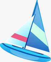 蓝色扬帆起航的帆船背景png免抠素材_88icon https://88icon.com 帆船 扬帆 素材 背景 蓝色 起航
