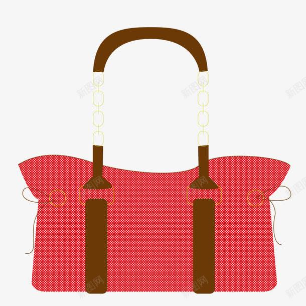 手绘红色女士手提包png免抠素材_88icon https://88icon.com 卡通女士手提包 女士包包 女士手提包 扁平化包包 插画 时尚包包 红色手提包