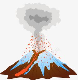 火山喷发素材