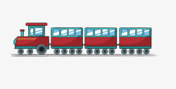 玩具火车头手绘卡通红色火车高清图片