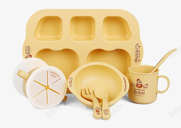 儿童餐具png免抠素材_88icon https://88icon.com 儿童 创意 勺子 吃饭 套装 木制品 杯子 碗