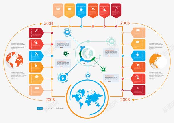 扁平PPT数据分析png免抠素材_88icon https://88icon.com 地图 地球 结构 规范