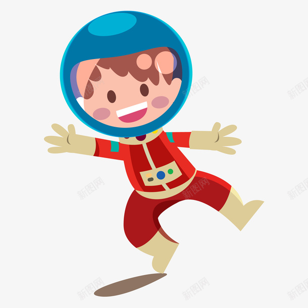 卡通探索太空的宇航员矢量图ai免抠素材_88icon https://88icon.com 人物设计 儿童 卡通人物 宇航员 探索太空 矢量图