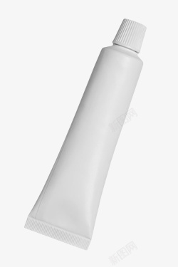 纯白色包装的牙膏管实物素材