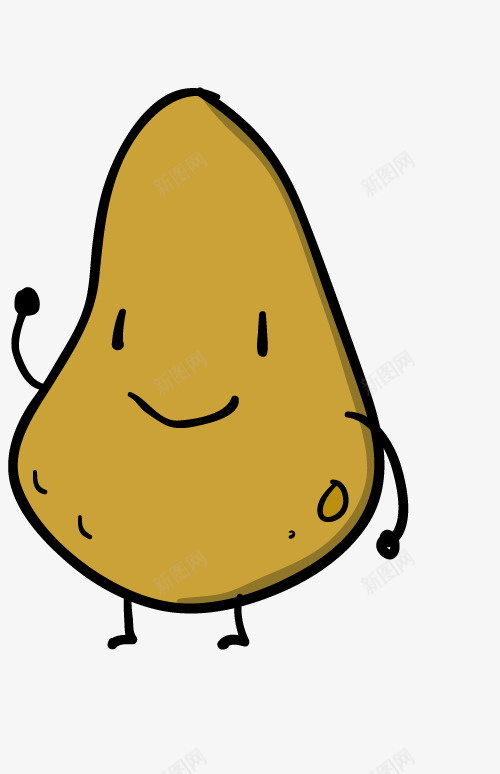 卡通手绘彩绘土豆png免抠素材_88icon https://88icon.com 创意 动漫动画 卡通手绘 彩绘土豆 艺术 蔬菜与瓜果