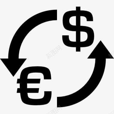 货币货币兑换欧元兑美元图标图标