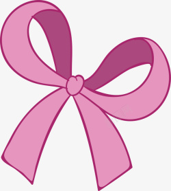 水彩条纹粉色蝴蝶结矢量图高清图片