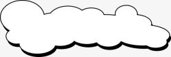 丝带形对话框手绘对话框界面云朵对话框高清图片