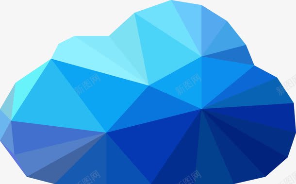 创意彩色logo蓝色立体云朵图标图标