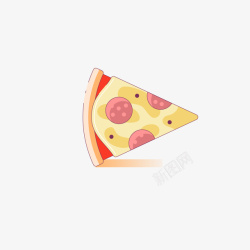 一块披萨一块可爱披萨图标矢量图高清图片