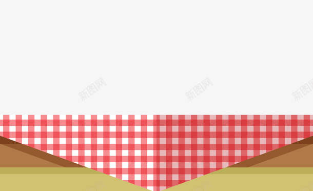红色格子桌布png免抠素材_88icon https://88icon.com 卡通木桌 卡通餐桌 格子桌布 红色桌布 背景装饰