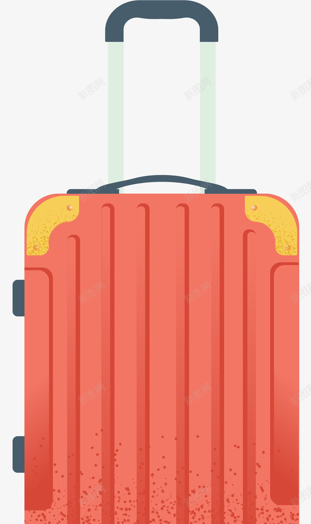 红色女士卡通拉杆箱png免抠素材_88icon https://88icon.com 卡通行李箱 大件行李箱 女士风格 拉杆箱 矢量行李箱 箱子 红色