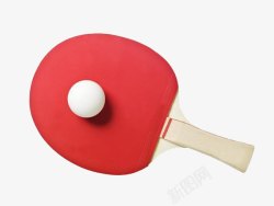 装备工具红色乒乓球拍高清图片