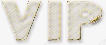 VIP字体金色线条png免抠素材_88icon https://88icon.com vip 字体 线条 金色