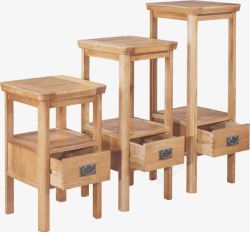 抽屉凳子实木家具素材