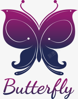 蝴蝶标志蝴蝶美容logo图标高清图片