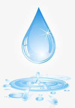省流量设计水滴节约用水卡通高清图片