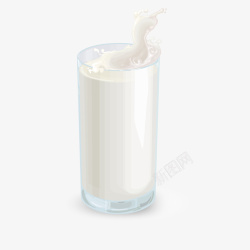 牛奶装饰一杯牛奶高清图片