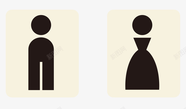 男女洗手间男女指示矢量图图标图标