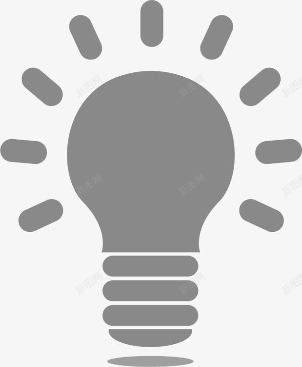 灰色发光led灯泡创意png免抠素材_88icon https://88icon.com LED小灯泡 led灯泡 主题设计 创意 发光 灰色 照明