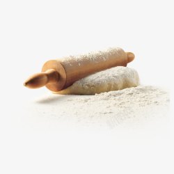 面粉擀面杖擀面团食物木质擀面棒擀面团高清图片