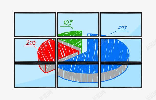 手绘LED大屏幕png免抠素材_88icon https://88icon.com LED led大屏幕 大屏 屏幕 手绘 电子产品 电视墙 蓝色