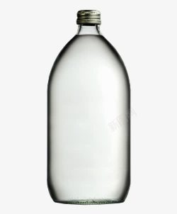 玻璃瓶矿泉水一瓶透明水瓶高清图片