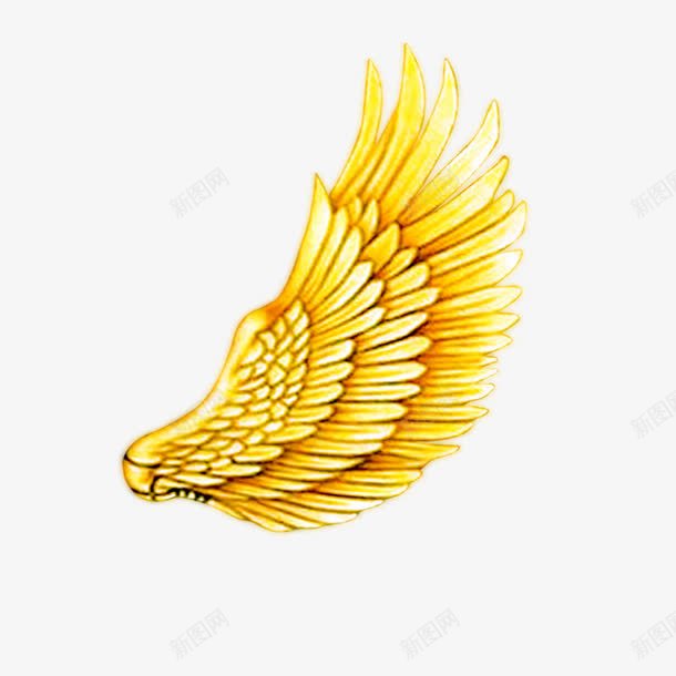 金色的小翅膀png免抠素材_88icon https://88icon.com 卡通 天使 羽毛 翅膀 金色 鸟