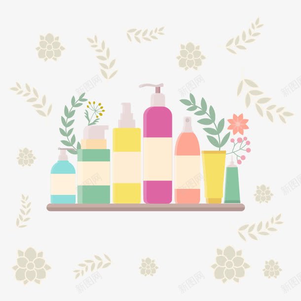 女性化妆工具矢量图ai免抠素材_88icon https://88icon.com BB霜 化妆品 化妆工具 化妆镜 卸妆油 卸妆液 口红 女性用品 手绘 睫毛膏 笔刷 粉底液 粉饼 矢量图