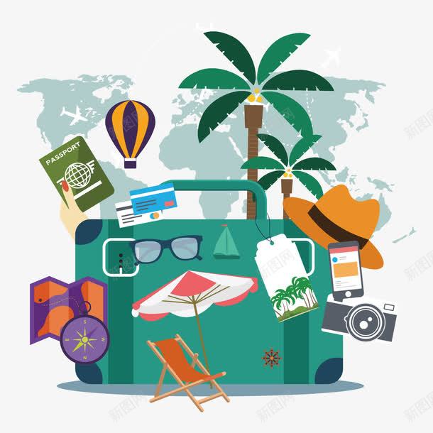 炎热夏日托着行李箱出发沙滩旅游矢量图ai免抠素材_88icon https://88icon.com 出发 剪影 场景 夏日 托行李箱 旅游 沙滩 炎热 矢量图