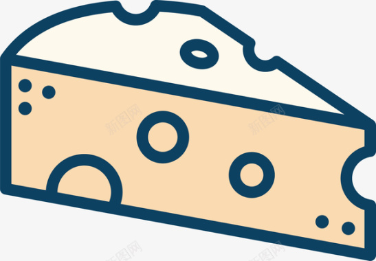 矢量传统图案芝士蛋糕标图标图标