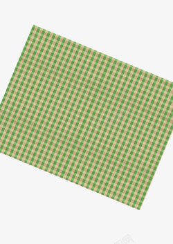 绿色格纹餐布素材