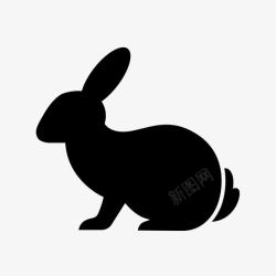 兔子形状兔子剪影高清图片