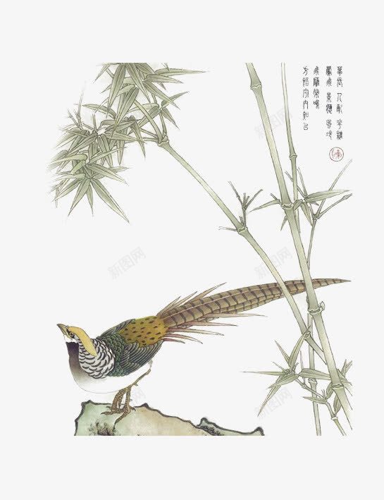 中国风水墨竹png免抠素材_88icon https://88icon.com 中国风 古朴 水墨 竹