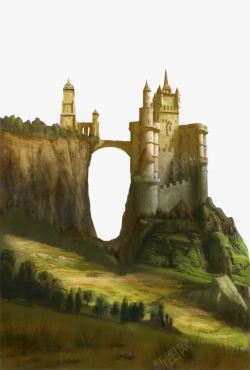 悬崖城堡素材