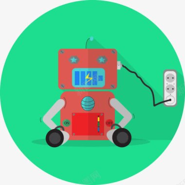 机器人宣传海报安卓吉祥物机械金属机器人机器人图标图标