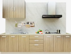 棕色厨房橱柜台面厨房家具高清图片