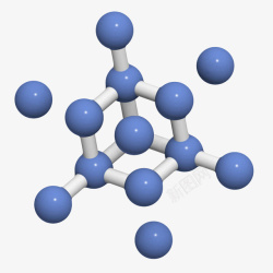 二手车术语蓝色纯硅分子形状高清图片