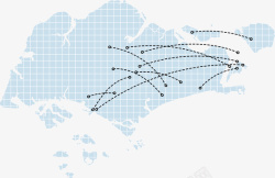 地图路线矢量图素材