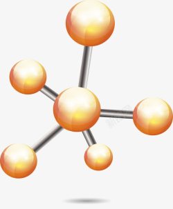 晶体分子金黄色晶体结构高清图片