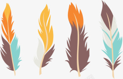 波西米亚羽毛复古彩色民族风羽毛高清图片