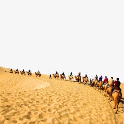 沙漠中行走的骆驼素材