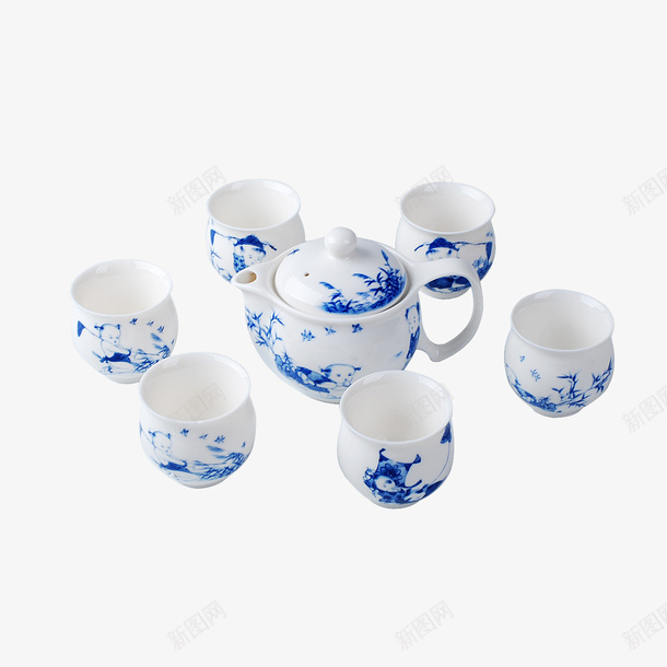 整套青瓷茶具茶杯png免抠素材_88icon https://88icon.com 产品实物 茶具 茶杯青瓷