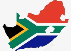 南非国旗地图素材